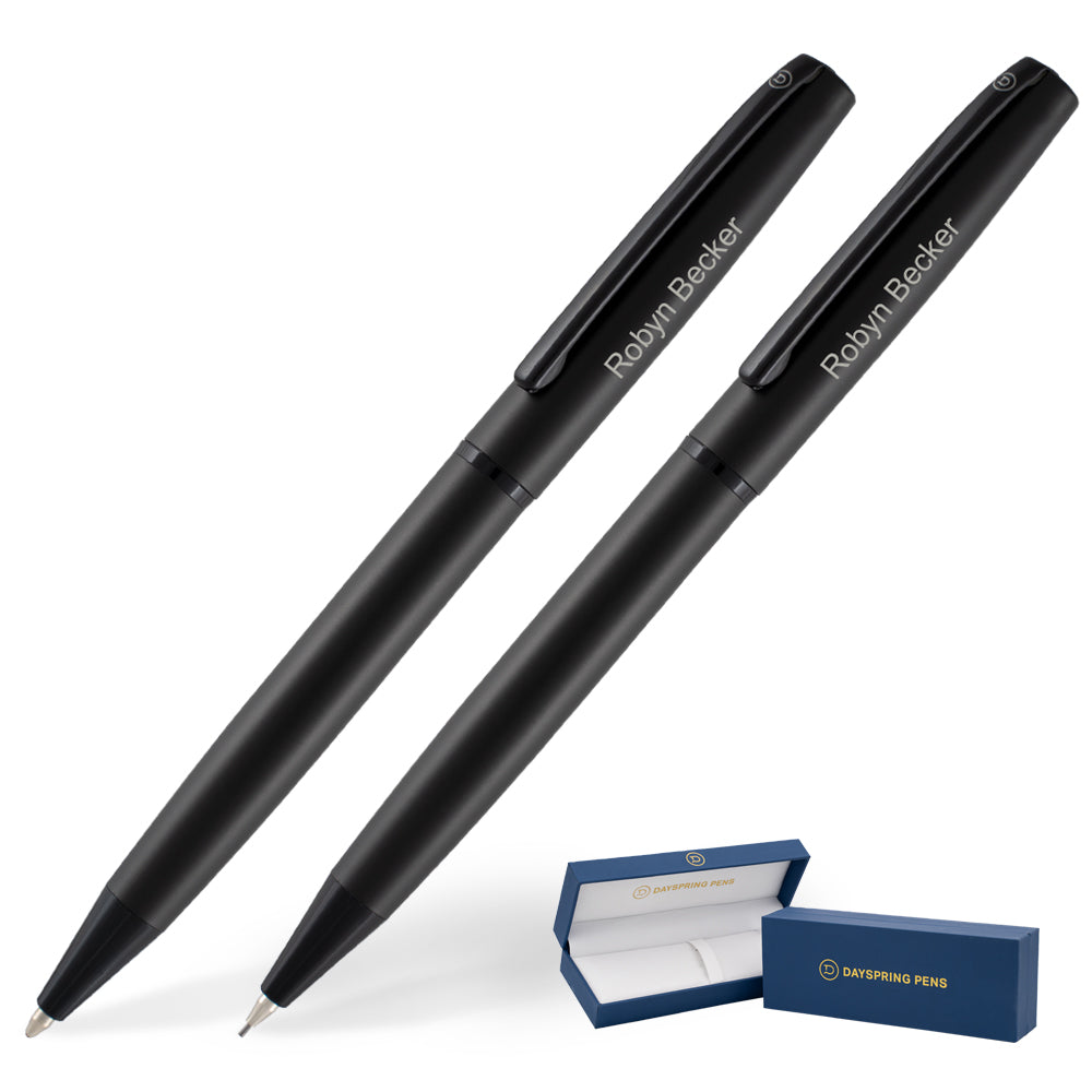 Dayspring Pens Richmond Matte Black Pen and Pencil Set